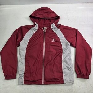 Vintage Alabama Crimson Tide Hooded Jacket Fleece Lined Red Oak Youth‎ 14/16 EUC